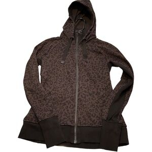 ATHLETA LEOPARD PRINT TRIUMPH HOODIE SZ S